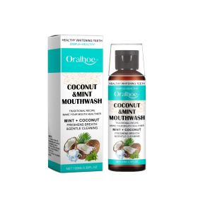 Coconut Mint Mouthwash To Remove Tooth Stains, Freshen Breath, Clean Teeth, Convenient Care Mouthwash