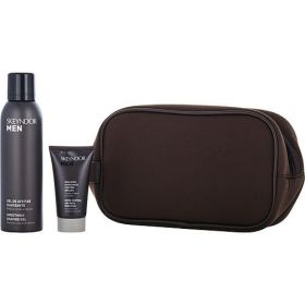 Skeyndor by Skeyndor Men Facial Care Kit: Smoothing Shaving Gel 150ml + Shine Contol 24h Aqua Emulsion 50ml --2pcs+bag