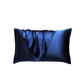 Silk Pillowcase for Hair and Skin, Mulberry Silk Pillow Cases 2Pack (Color: Navy Blue, size: 48X74cm)