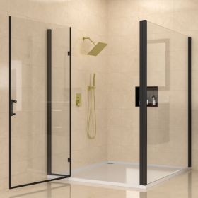 8in. * 8in. Ceiling Mount High Pressure Rainfall Shower Head, 360 Degree Adjustable Square Rain Shower Head, Oil Rubber Bronze, Chrome, Gold (Color: Gold)