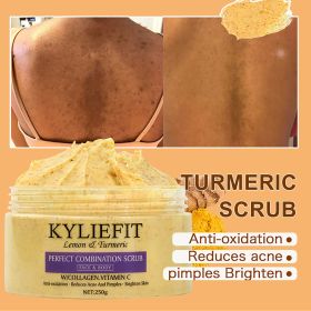 AILKE Turmeric Set, Whiten, Even Skin Tone, Hydrate, Removes Dark Spots, Lifts Dull Skin, Oil Control, Moisturize, Youthful Skin (Color: Scrub)